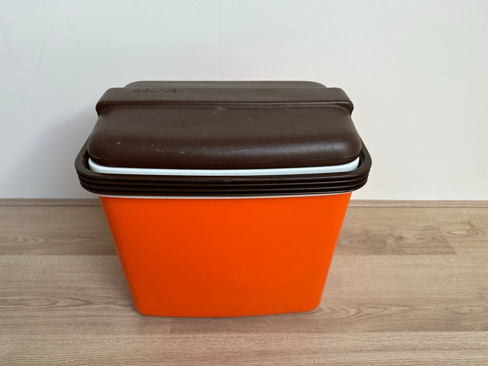 Retro Koelbox - Oranje/Bruin (Gebruikt, Goede Staat), Ophalen, Gebruikt, Koelbox, Koelelement
