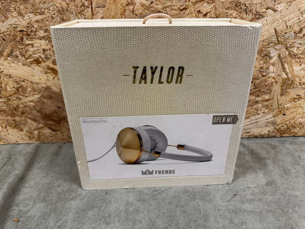 Frends Taylor Koptelefoon Wit/Goud – Incl. Extra Caps - ReK4, Overige merken, Zo goed als nieuw, X, Op oor (supra aural)