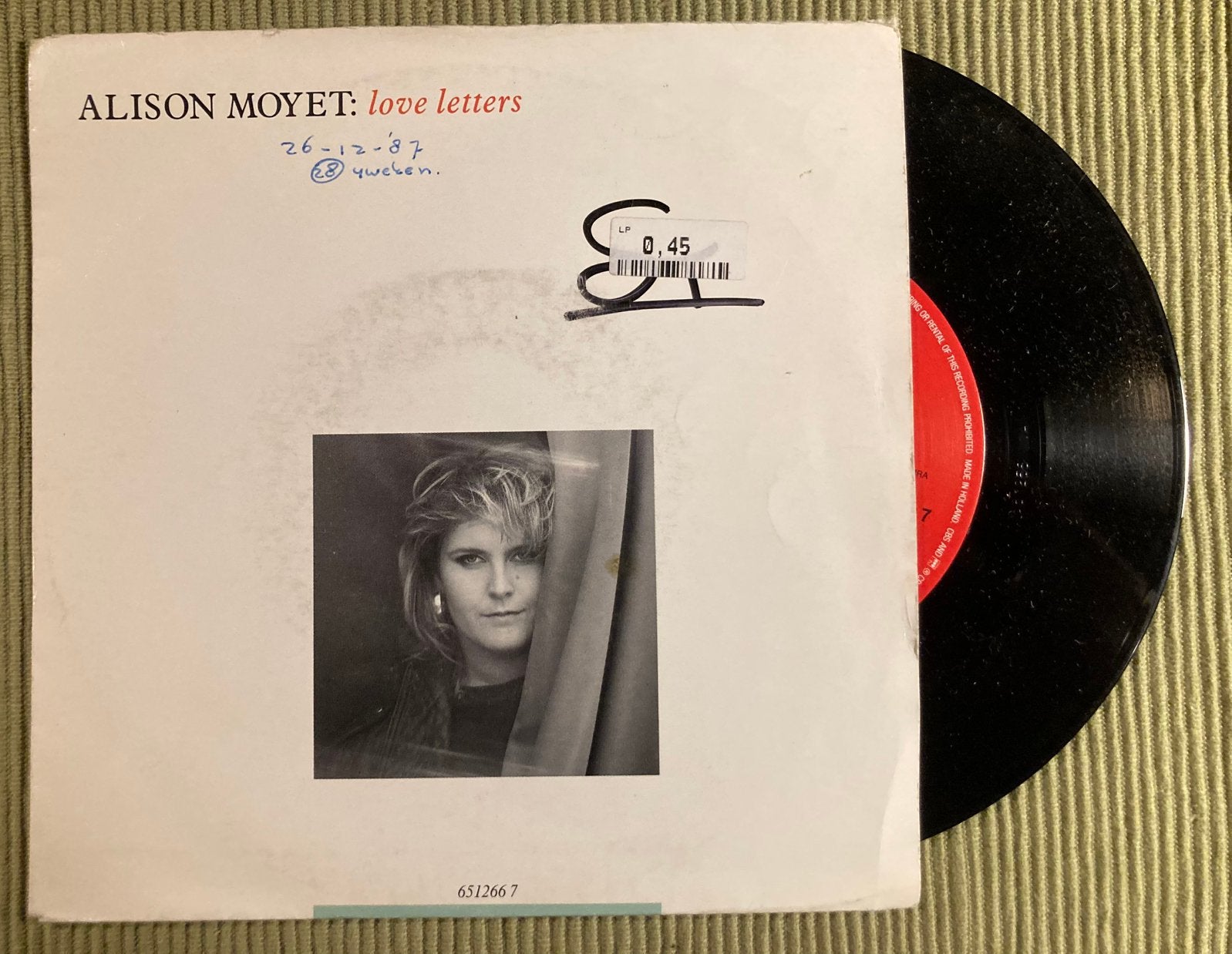 Vinyl single Alison Moyet - Love Letters, Gebruikt, 7 inch, Ophalen of Verzenden, Pop