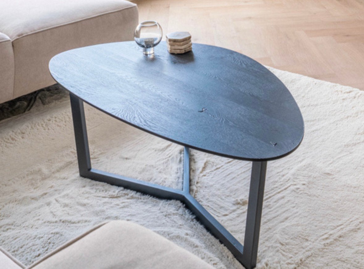 Salontafel Pialto zwart organisch, Ophalen, 100 tot 150 cm, 50 tot 100 cm, Zo goed als nieuw