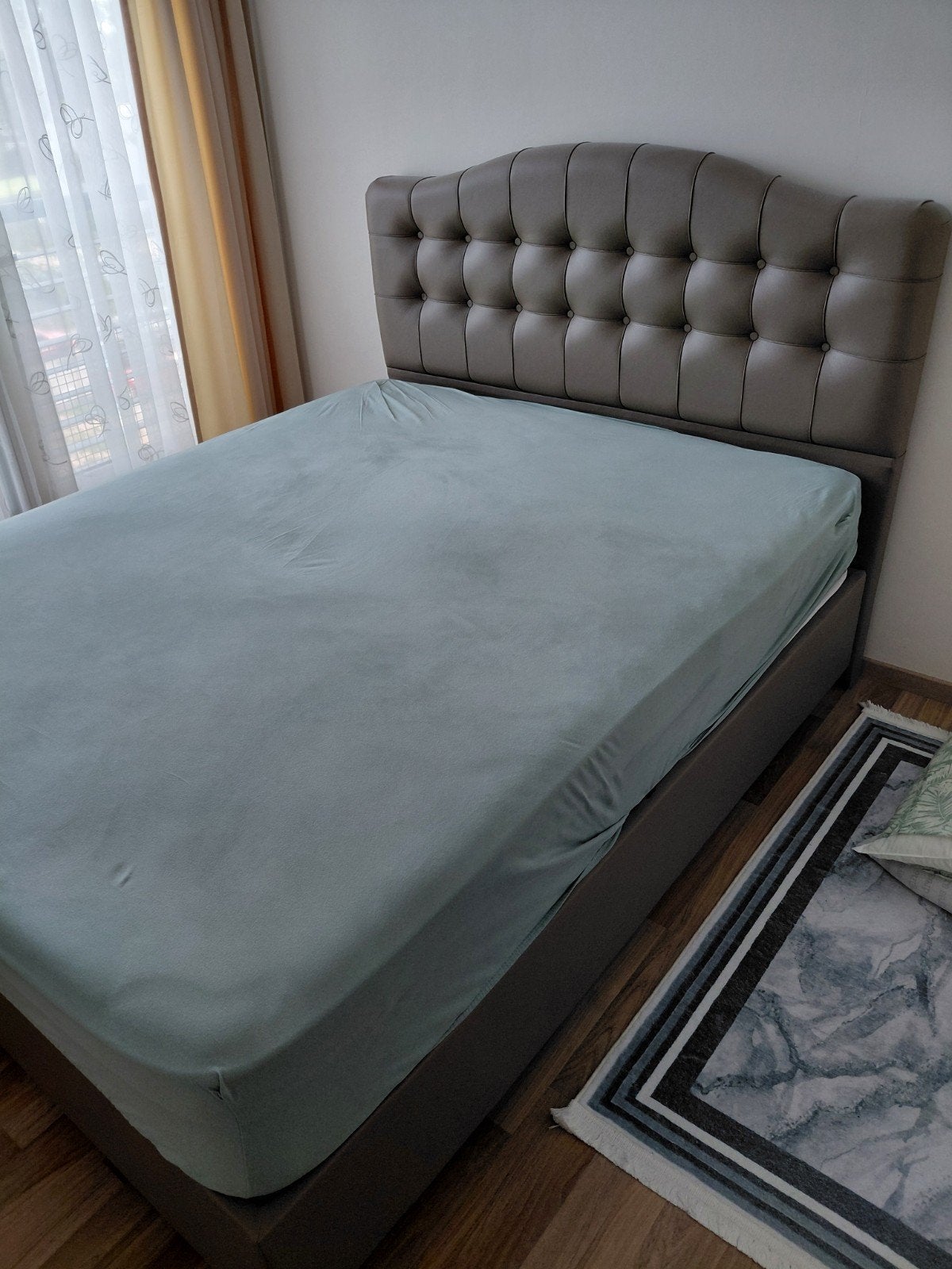 Boxspring Bruin in nette staat 160 x 200 cm, Huis en Inrichting, Ophalen, Gebruikt, Bruin, Tweepersoons