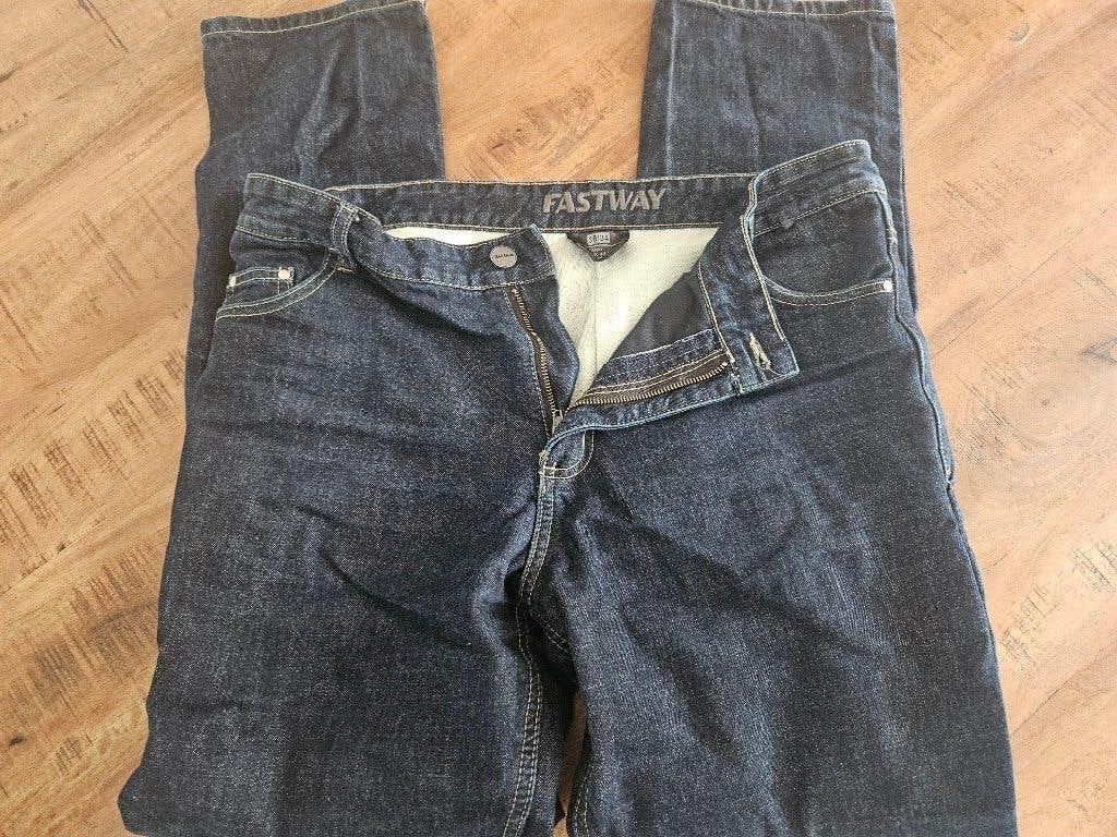 Fastway donker blauwe motorjeans maat 36/34, Motoren, Kleding | Motorkleding, Ophalen of Verzenden, Tweedehands, Broek | textiel