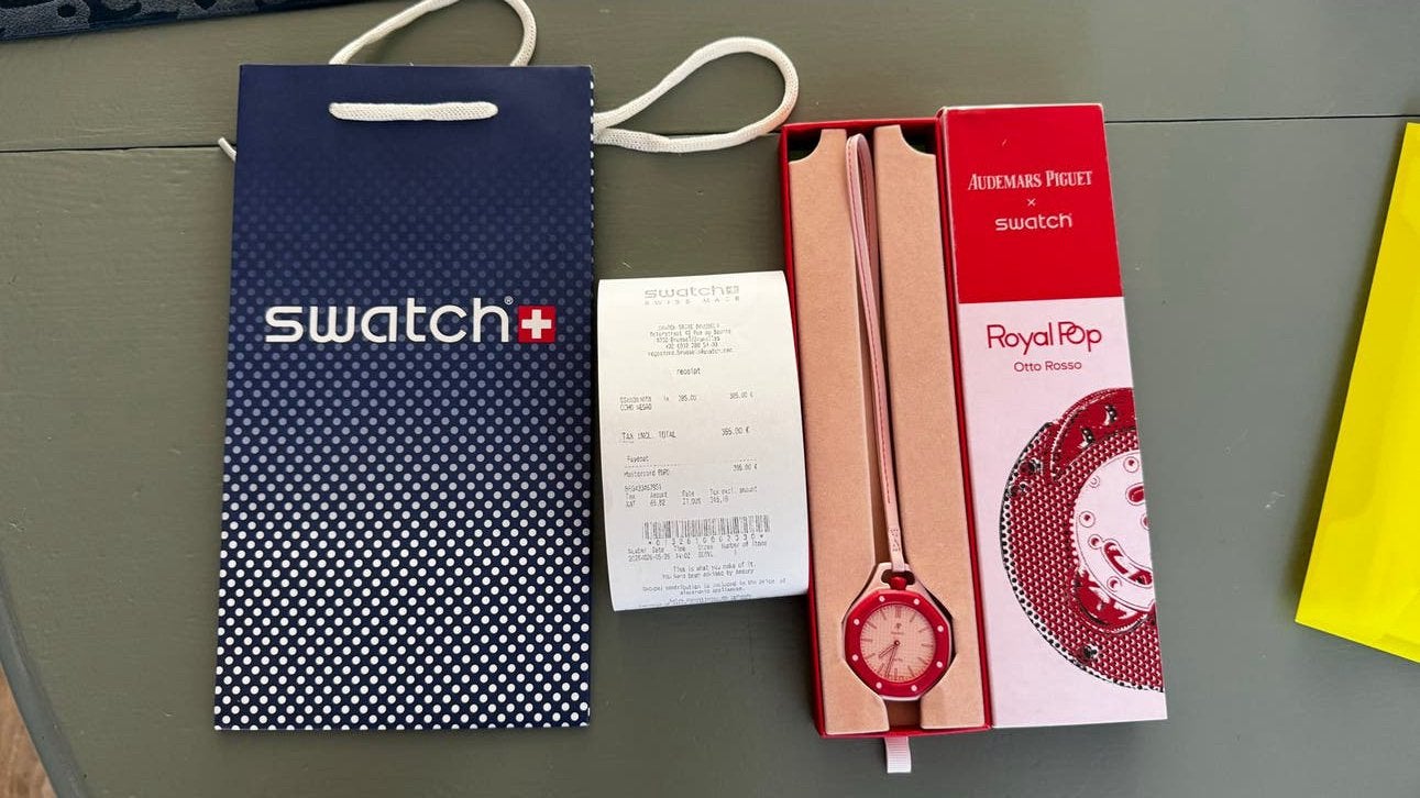 Swatch x Audemars Piguet Royal Pop Otto Rosso, Sieraden, Tassen en Uiterlijk, Horloges | Dames, Kunststof, Polshorloge, Swatch