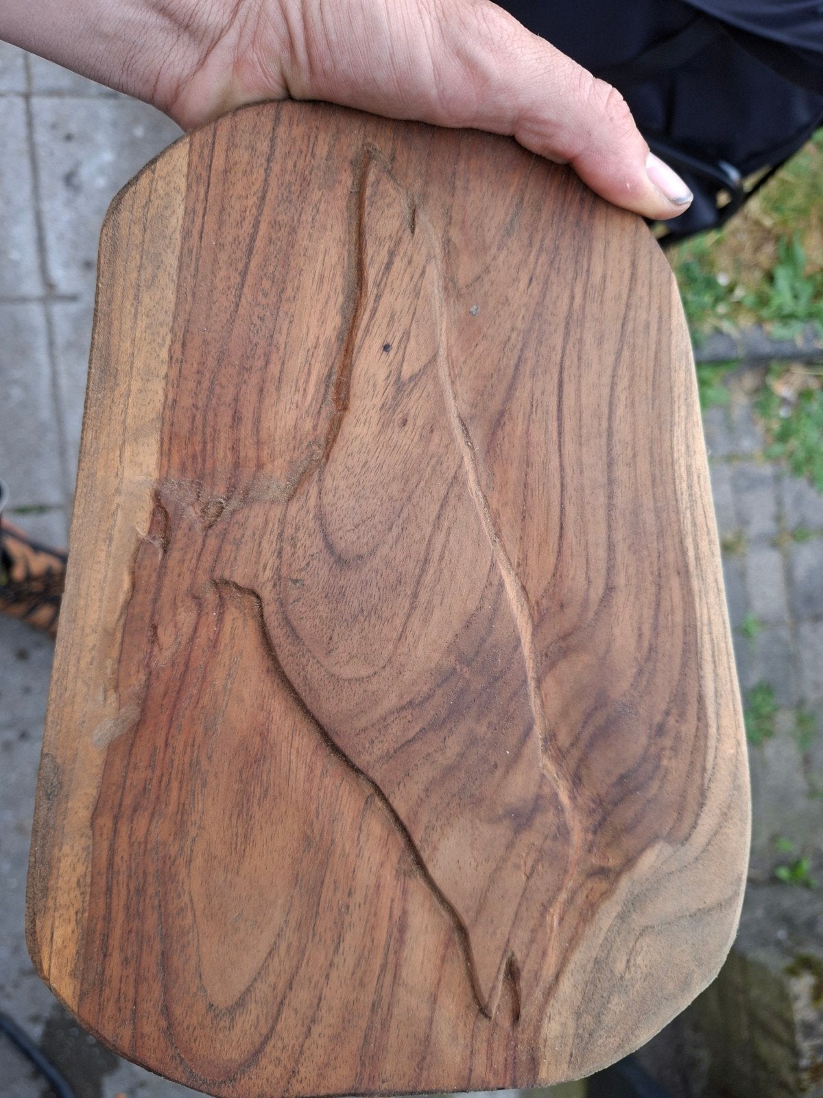 Uniek Houtsnijwerk: Abstracte Vorm in Warm Hout, Houtsnijwerk, Minder dan 20 cm, Ophalen of Verzenden, Handgemaakt
