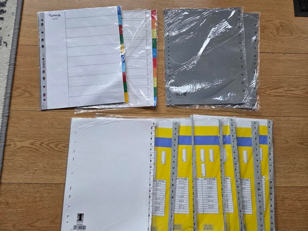 11 sets tabbladen, Diversen, Schrijfwaren, Ophalen of Verzenden, Zo goed als nieuw