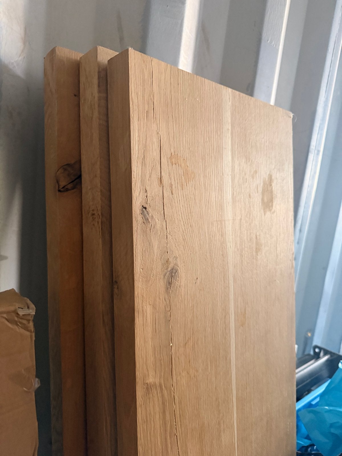 Massief eiken planken/vensterbanken 150x34 cm, Doe-het-zelf en Verbouw, Hout en Planken, Ophalen, Eiken, Nieuw, Plank