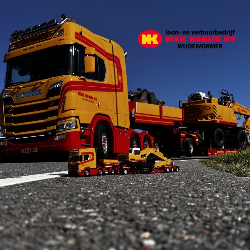 NIEUW WSI Schaalmodel Scania V8 Faymonville dieplader, Hobby en Vrije tijd, Ophalen of Verzenden, Nieuw, Bus of Vrachtwagen, Wsi