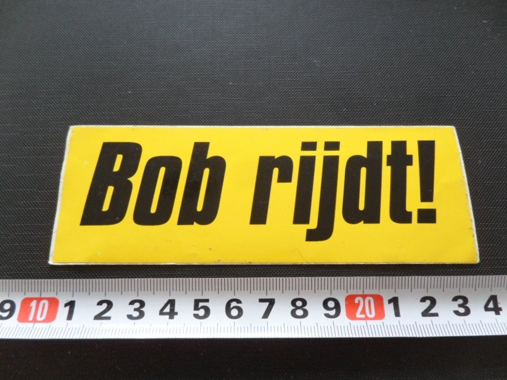 sticker BOB RIJDT !, Ophalen, Zo goed als nieuw