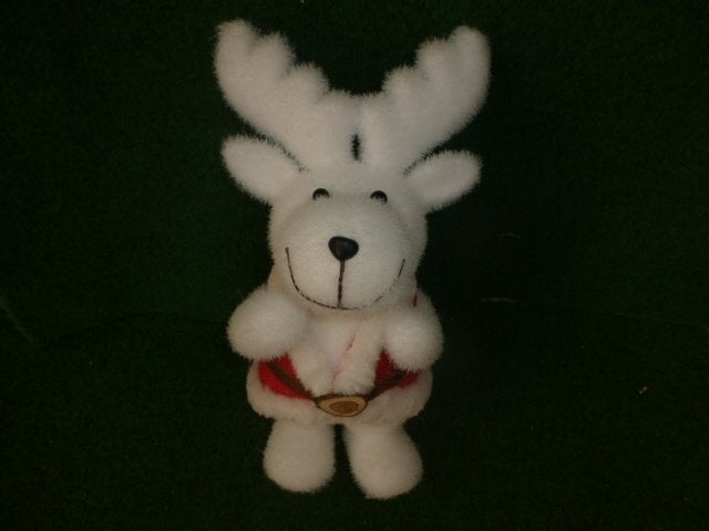 NIEUW 2 leuke witte kerstherten met rood jasje aan, Ophalen of Verzenden, Nieuw