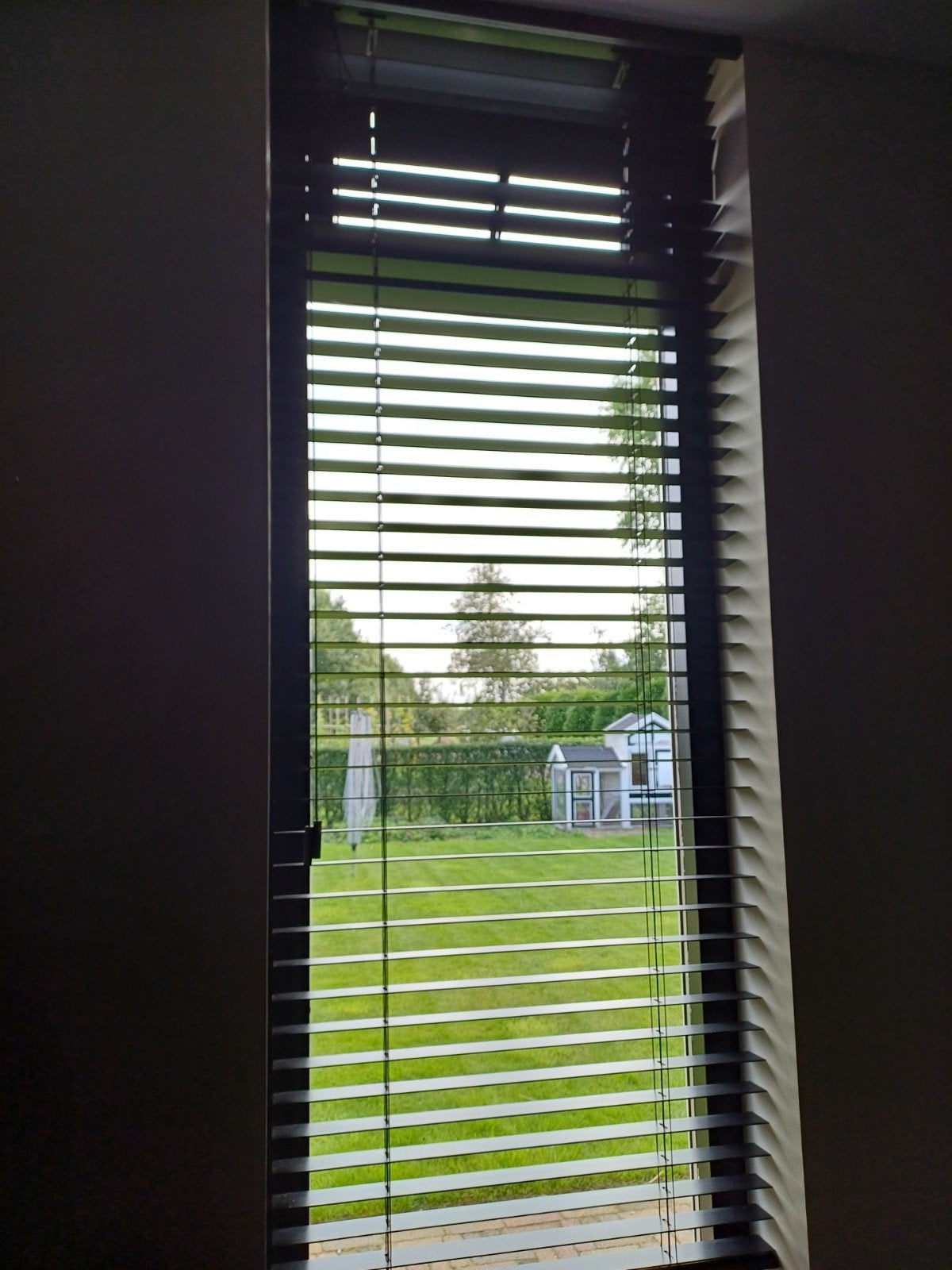 jaloezie evt. 2 stuks, Jaloezie, Inclusief montageonderdelen, Zwart, Hout