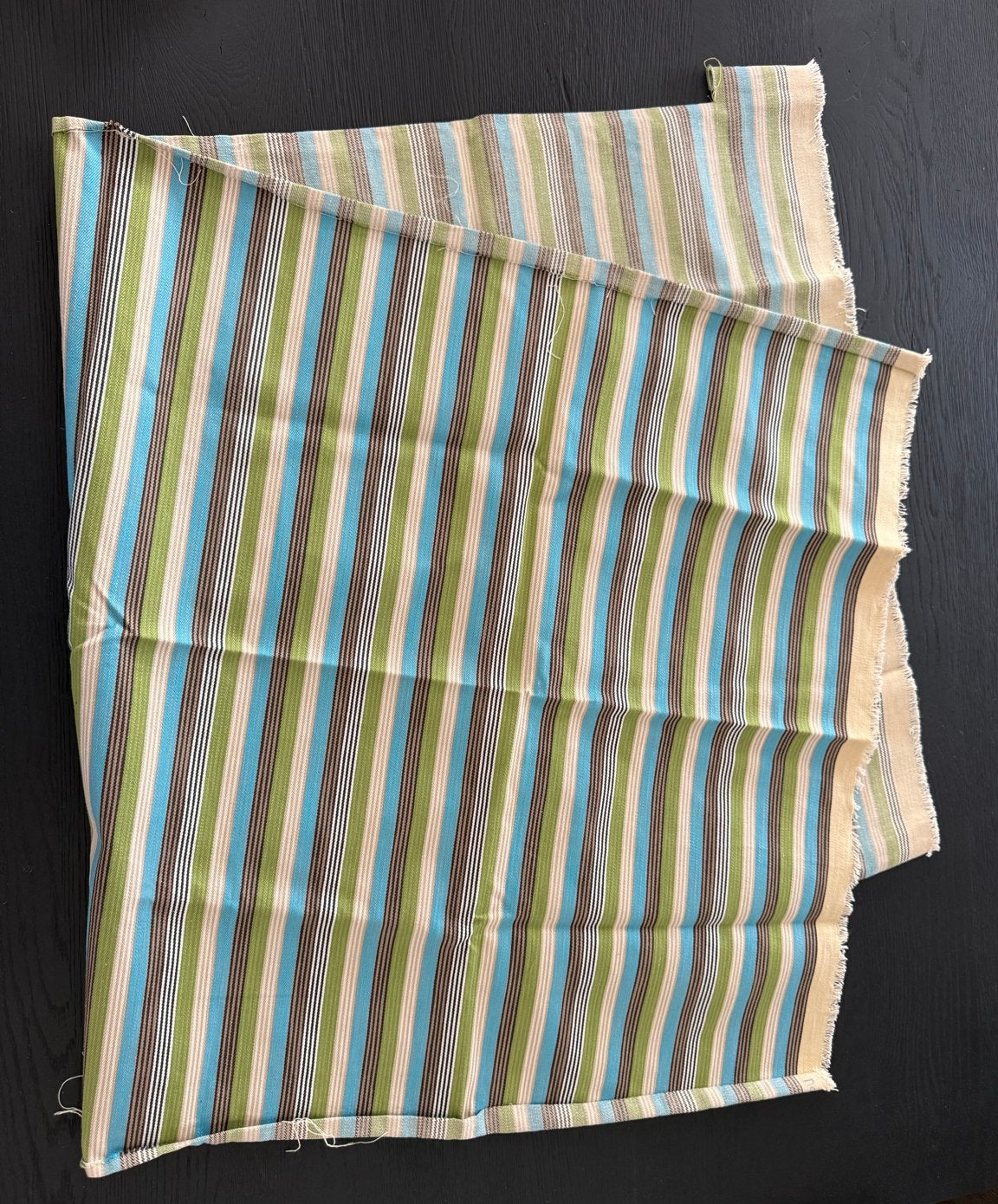 Designers Guild gestreepte stof groen, blauw, bruin, Ophalen of Verzenden, Zo goed als nieuw, 30 tot 120 cm, 30 tot 200 cm