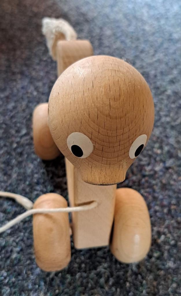 Houten trekspeeltje hondje, Ophalen, Gebruikt, Duw- of Trekspeelgoed