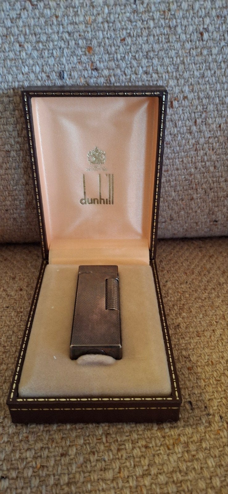 Vintage Dunhill Zwitserse Aansteker in Originele Doos, Ophalen, Gebruikt, Aansteker