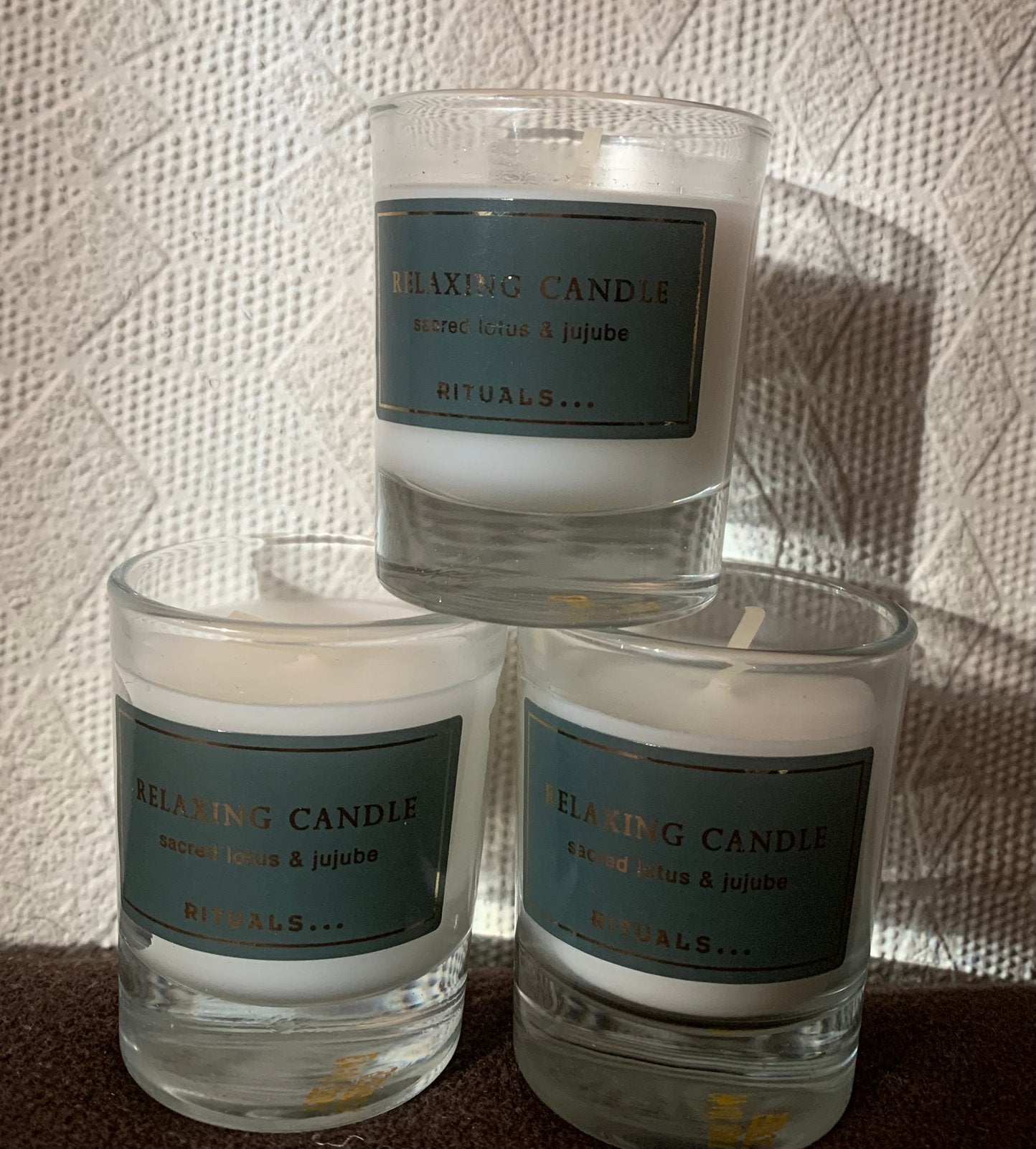Rituals jing mini kaarsjes, Huis en Inrichting, Woonaccessoires | Kandelaars en Kaarsen, Nieuw, Ophalen of Verzenden, Glas, 5 cm
