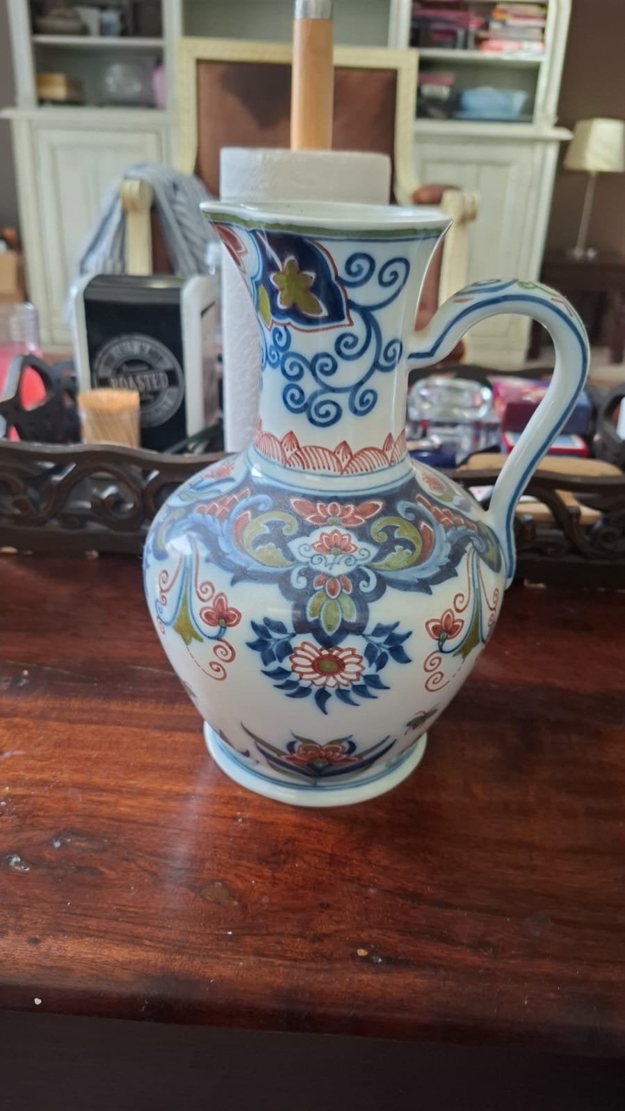 Prachtige Makkum Tichelaar kan/kruik, handgeschilderd, Antiek en Kunst, Ophalen