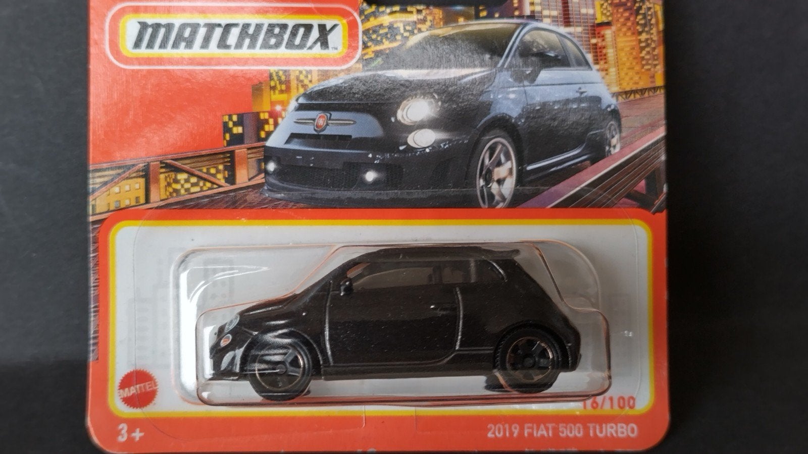 Fiat 500 Turbo 1:64 3inch Matchbox Pol, Auto, ., Nieuw, Ophalen of Verzenden