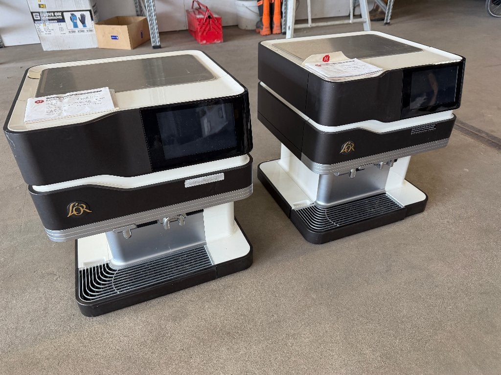 2x koffieautomaat Lor Promesso, Gebruikt, Overige typen, 10 kopjes of meer, Ophalen of Verzenden
