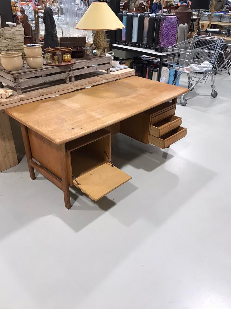 Gunni Omann teak bureau – Deens design – vrijstaand, Ophalen of Verzenden