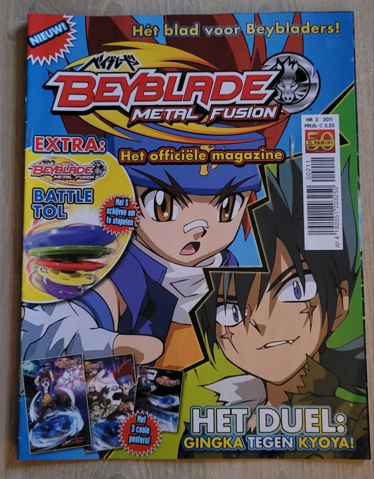 Beyblade Metal Fusion Magazine (Nederlandstalig) Nr. 2, 2011, Eén comic, Uitgever: Panini, Ophalen of Verzenden, Zo goed als nieuw