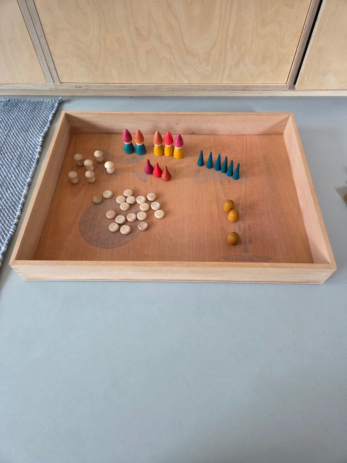Grapat Nins set met houten speelbak, Ophalen of Verzenden