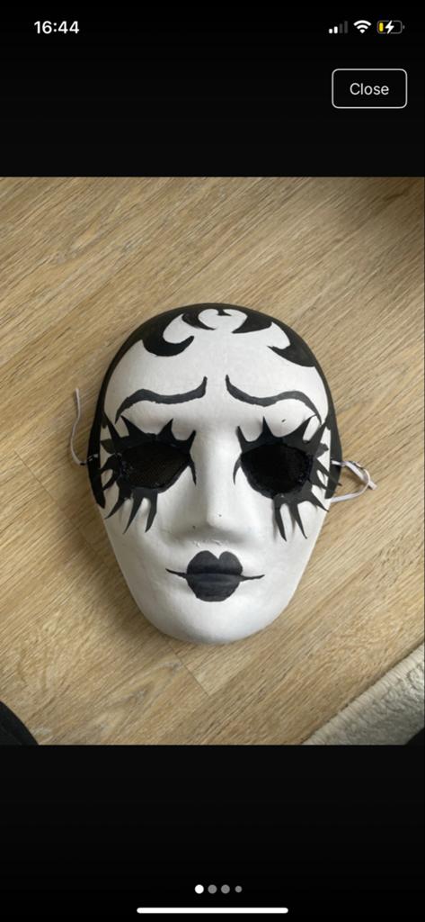 Unieke handgemaakte masker - Halloween/Cosplay, Ophalen of Verzenden, Zo goed als nieuw, Toneelattributen of Onderdelen