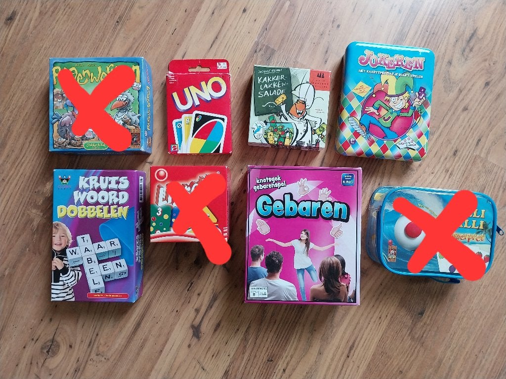 Diverse spelletjes gezelschapsspellen, Ophalen