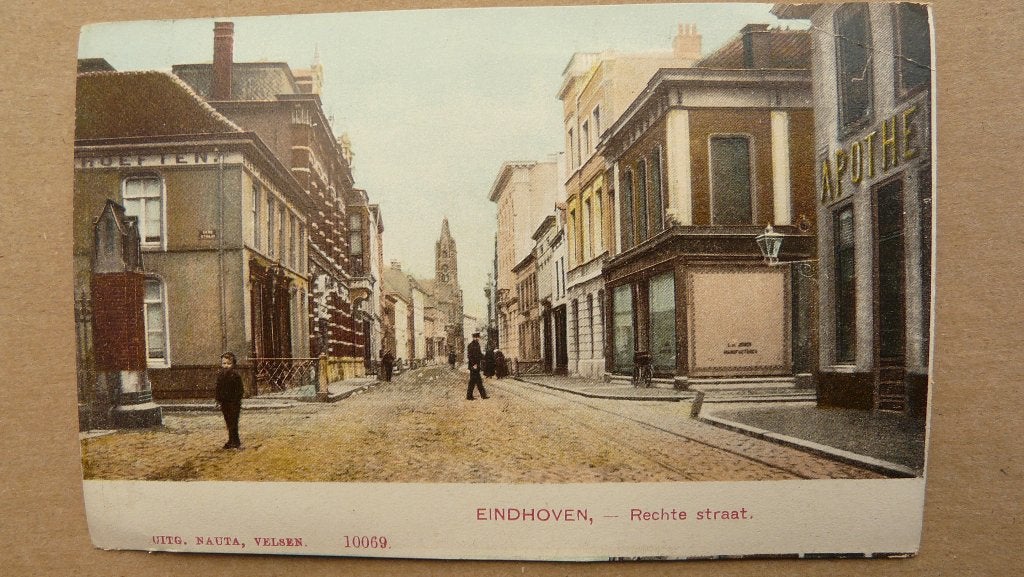 Eindhoven - Rechtestraat / Kerkstraat - omstreeks 1910, Ophalen of Verzenden, Zo goed als nieuw