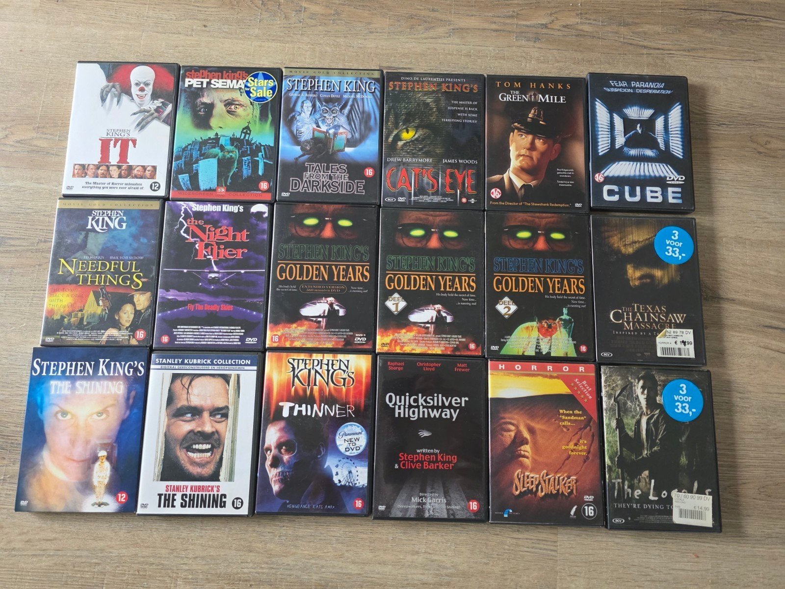 Grote collectie Stephen King en horror DVD's (20 stuks), Vanaf 16 jaar, Nederlands, Ophalen of Verzenden, Horror-komedie