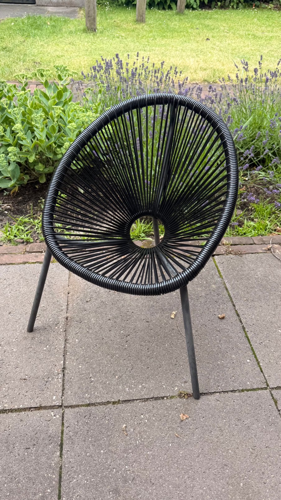 Zwarte tuinstoel voor kinderen, Ophalen, Gebruikt, Kunststof