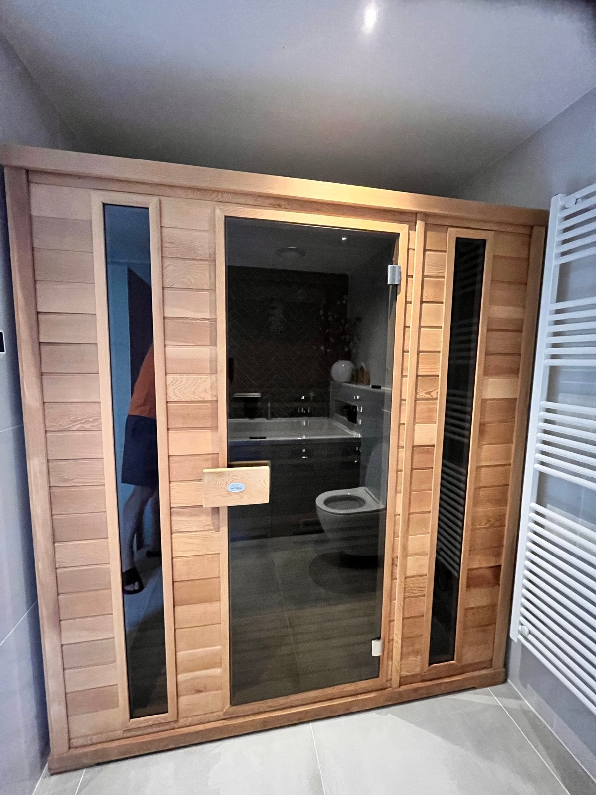Nobel 180 Infrarood Sauna - 180x120x190 cm, Ophalen, Zo goed als nieuw, Infrarood, Complete sauna