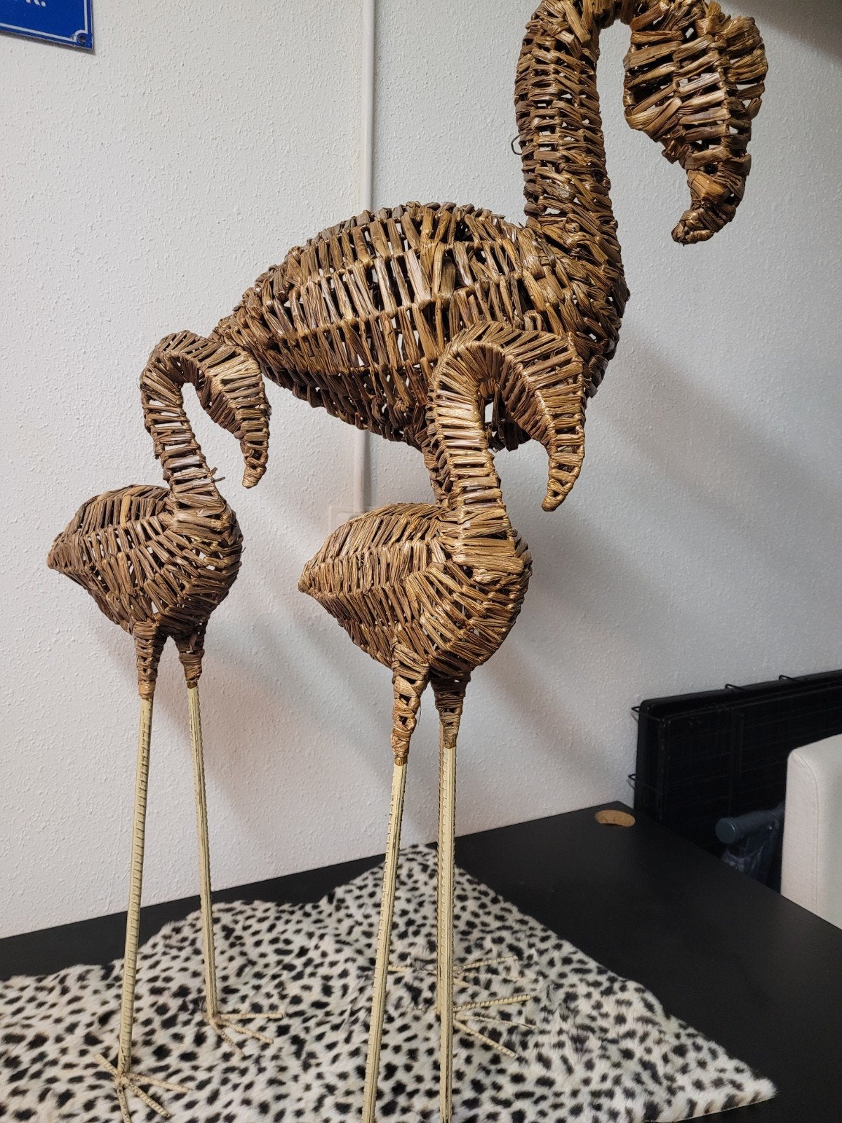 Flamingo familie, Ophalen, Boho, Zo goed als nieuw, Natuurlijk materiaal