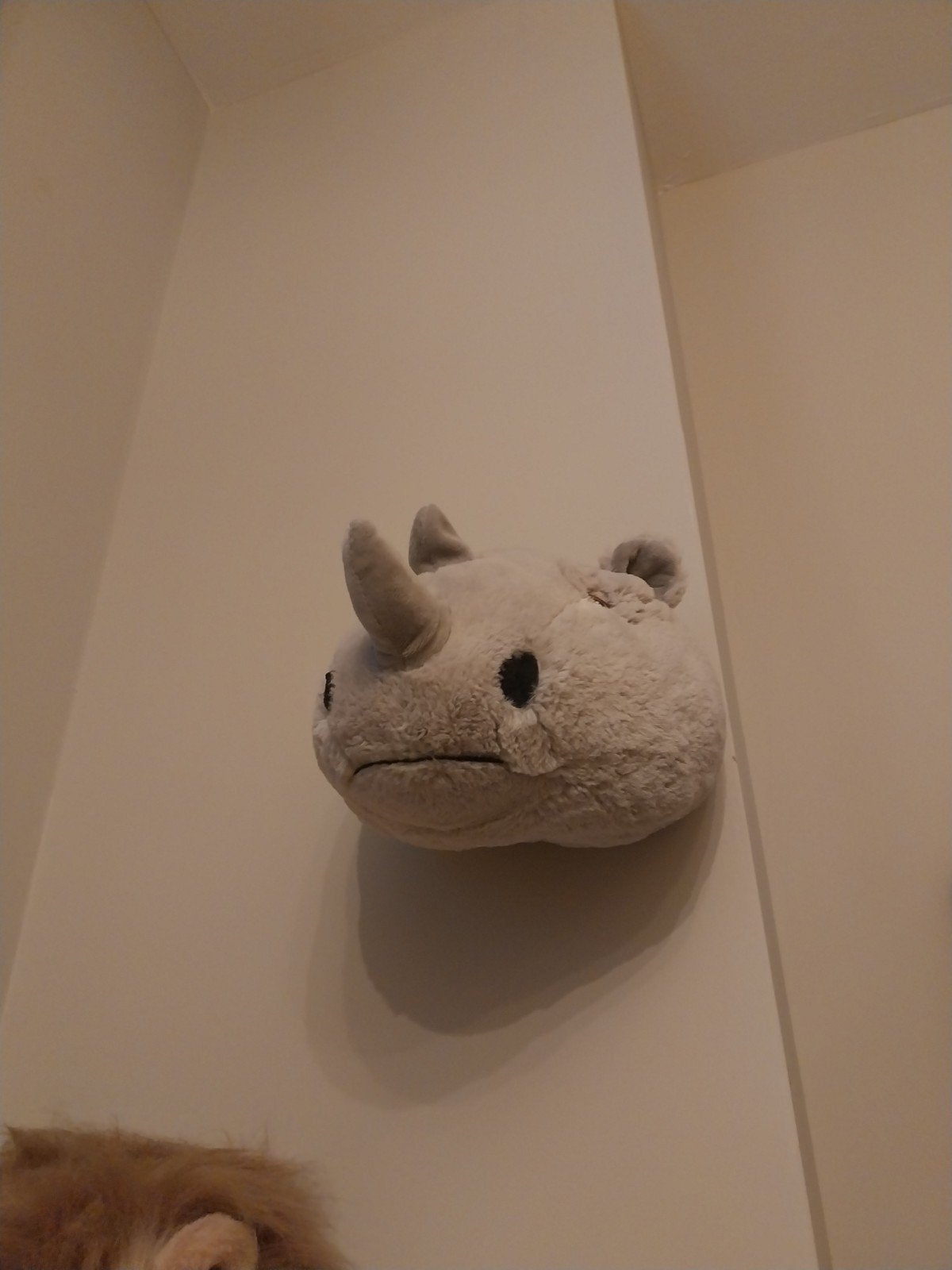 Mooie neushoorn knuffel voor junglekamer, Ophalen, Zo goed als nieuw, Grijs, Overige typen