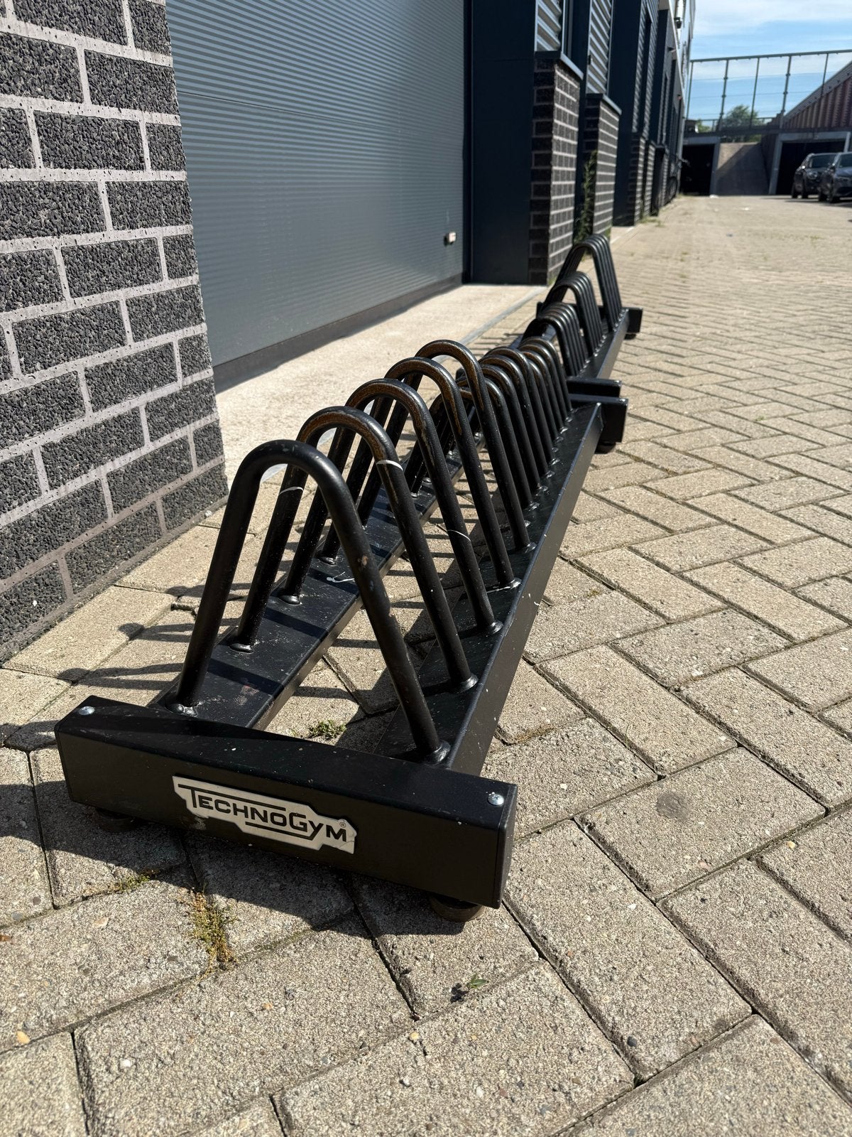 2x Technogym Toast Rack voor 14 Halterschijven per stuk, Ophalen, Gebruikt, Overige typen