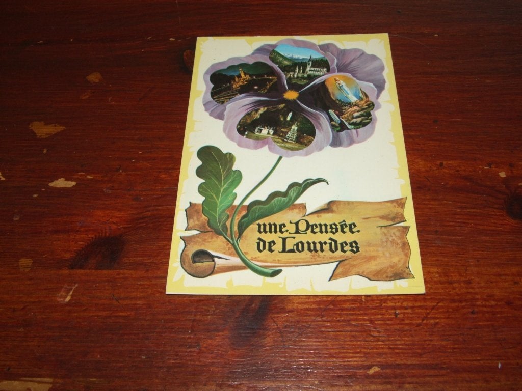 A67- Ansichtkaart Lourdes - Une Pensée de Lourdes, Verzenden, 1960 tot 1980, Ongelopen, Frankrijk