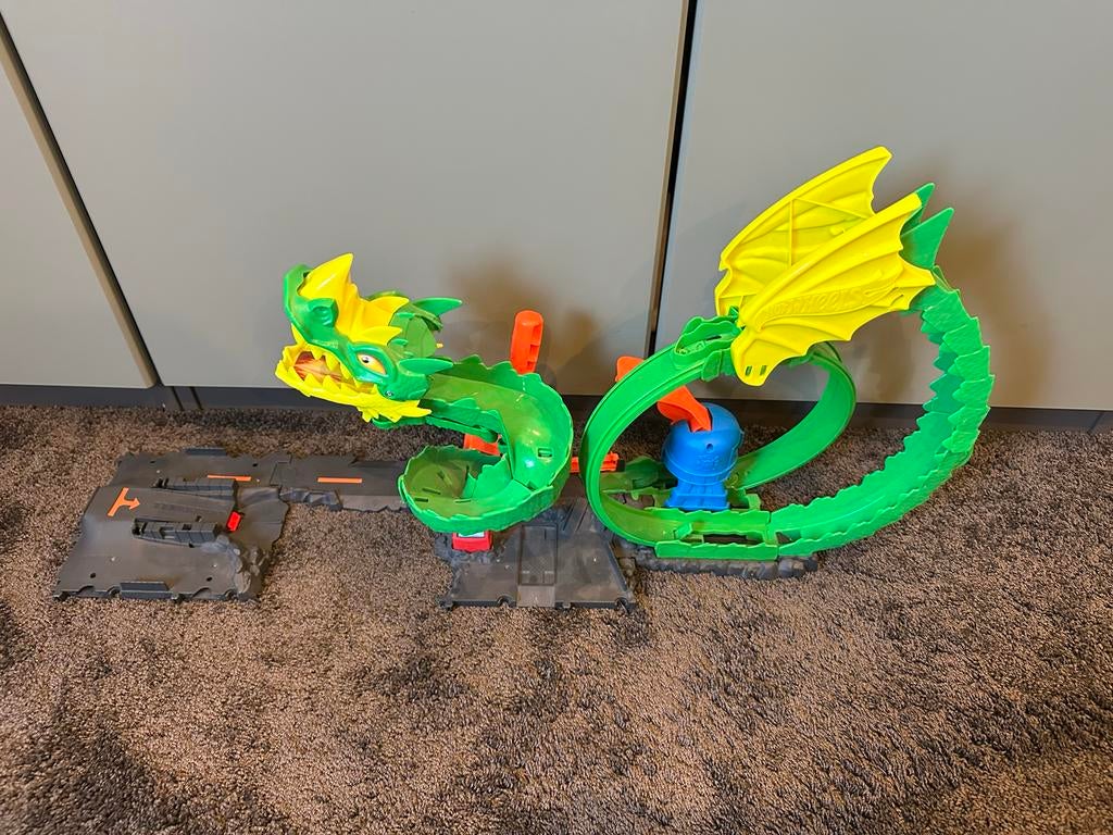 Hot Wheels Drakenbaan met Lanceerder, Ophalen, Gebruikt, Jongen of Meisje