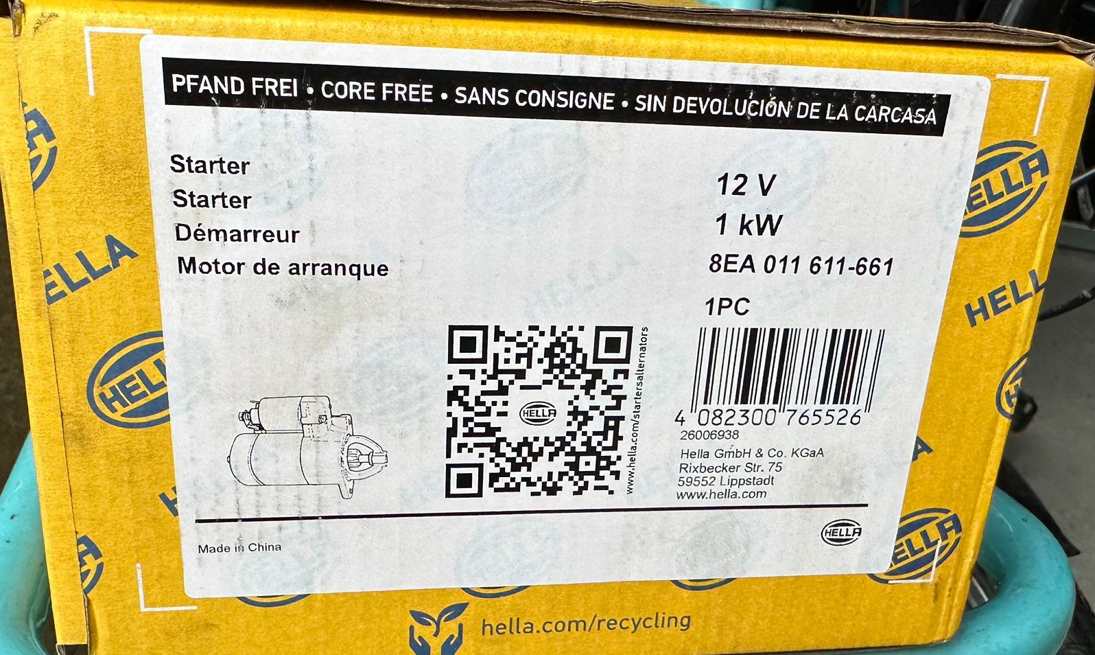 Startmotor Twingo, Ophalen, Nieuw, Renault