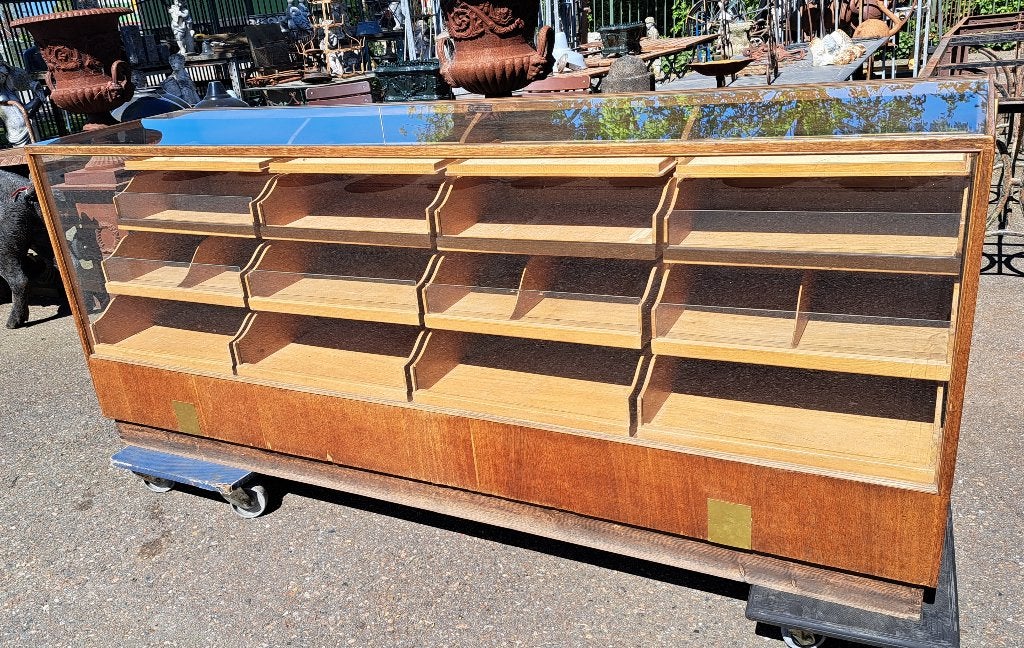 Antieke toonbank vitrine met lade erg mooie originele balie, Zakelijke goederen, Kantoor en Winkelinrichting | Winkel en Inventaris