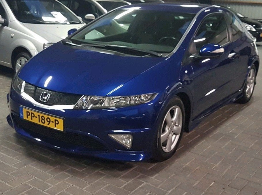 Honda Civic 1.4 Type-S 3DR lage km Cruise Stoelverwarming, Auto's, Voorwielaandrijving, 4 cilinders, Blauw, 49 €/maand