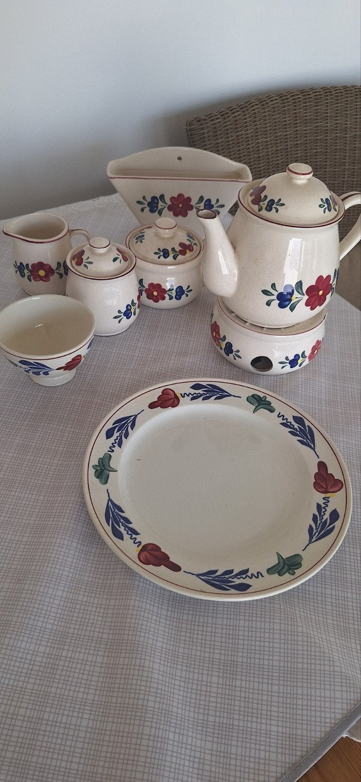 Boerenbont servies, Ophalen