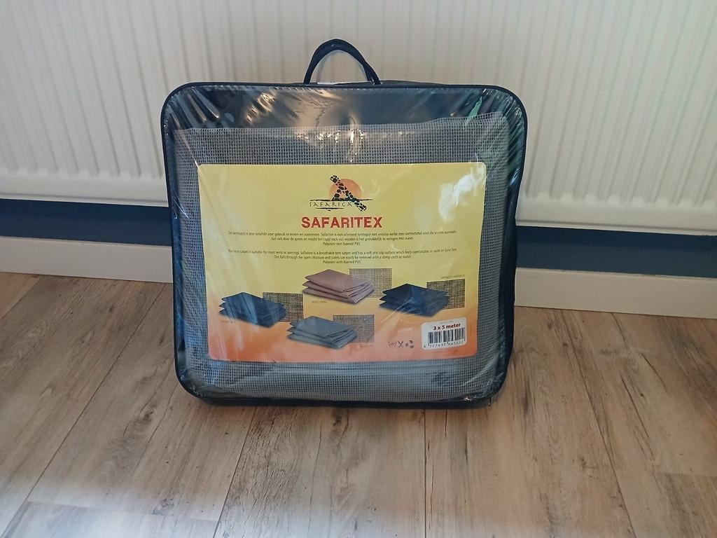 Safaritex tenttapijt, Ophalen, Gebruikt