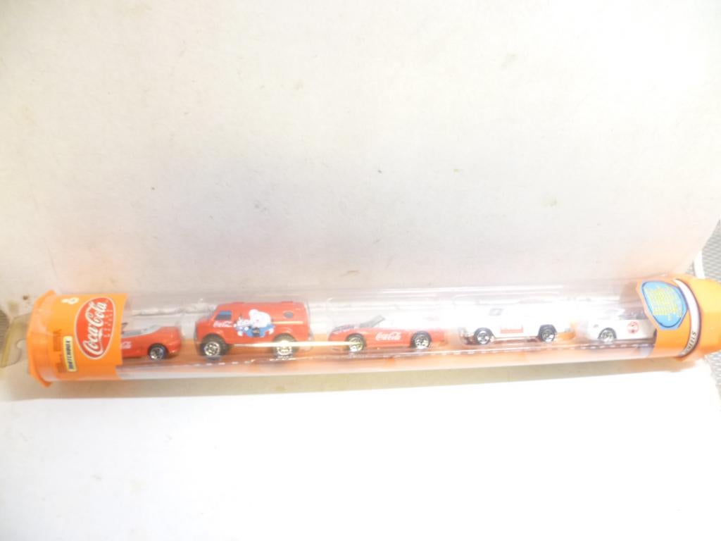 Matchbox 1999 Coca Cola Coffret set in koker 5 stuks auto, Ophalen of Verzenden, Nieuw, Auto