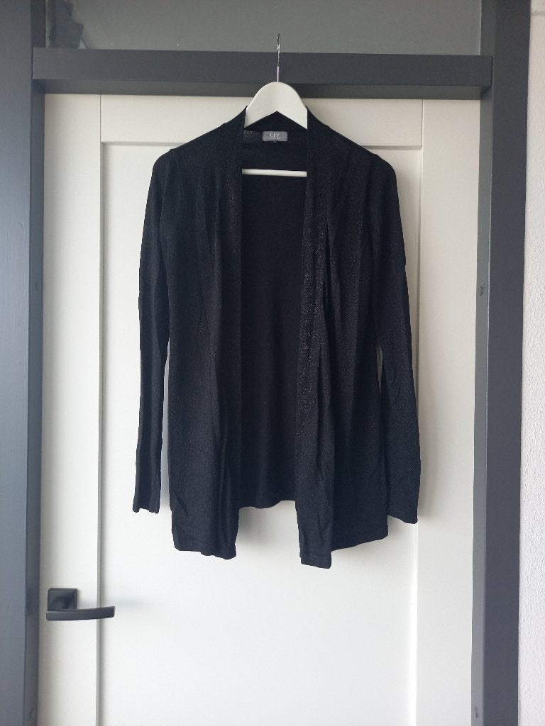 LIV – Lang dun vest met glitters, mt.40!, Maat 38/40 (M), Verzenden, Zwart, Zo goed als nieuw