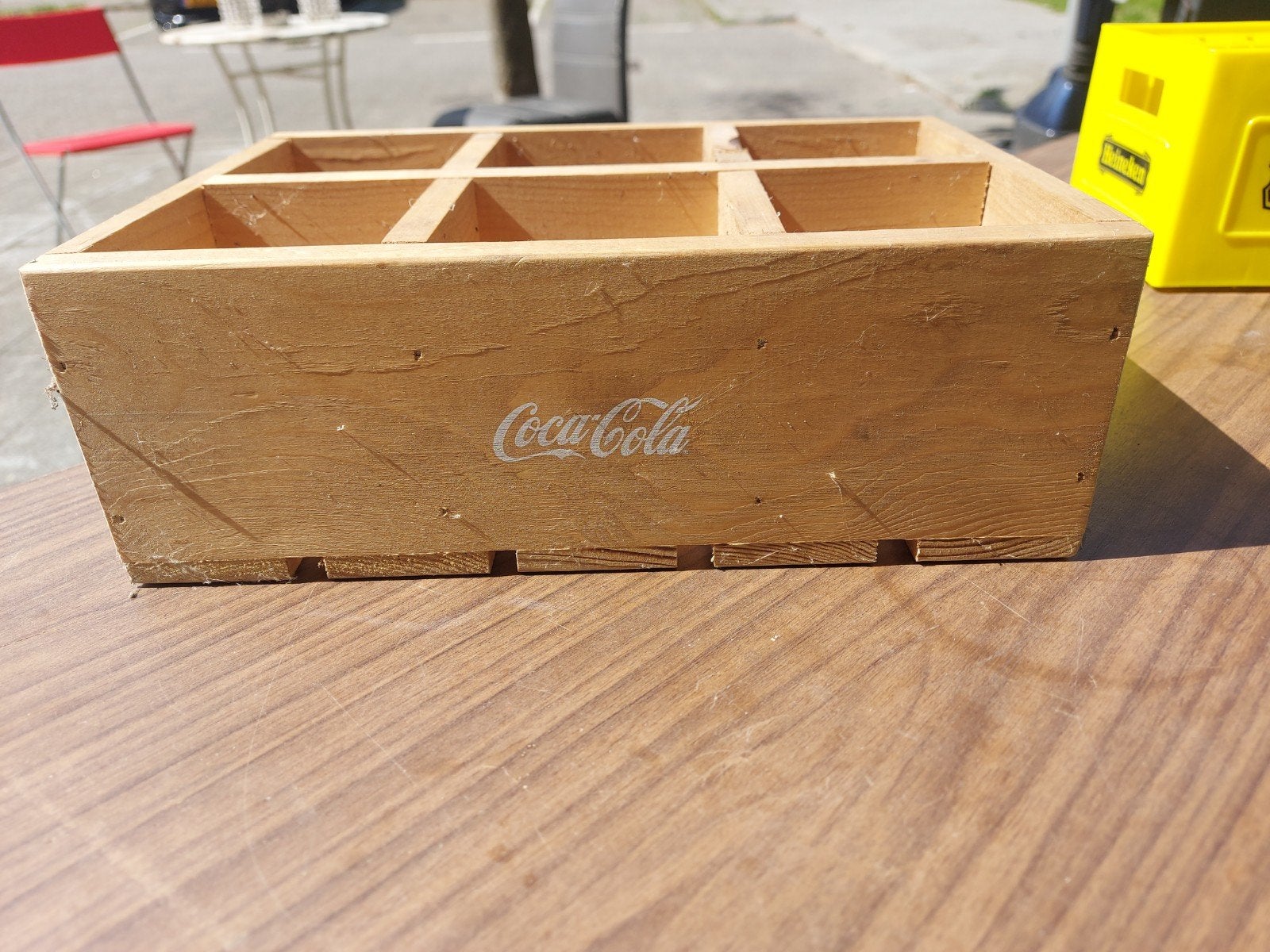 Vintage Coca-Cola houten flessenkrat, Verzamelen, Ophalen of Verzenden, Zo goed als nieuw, Gebruiksvoorwerp