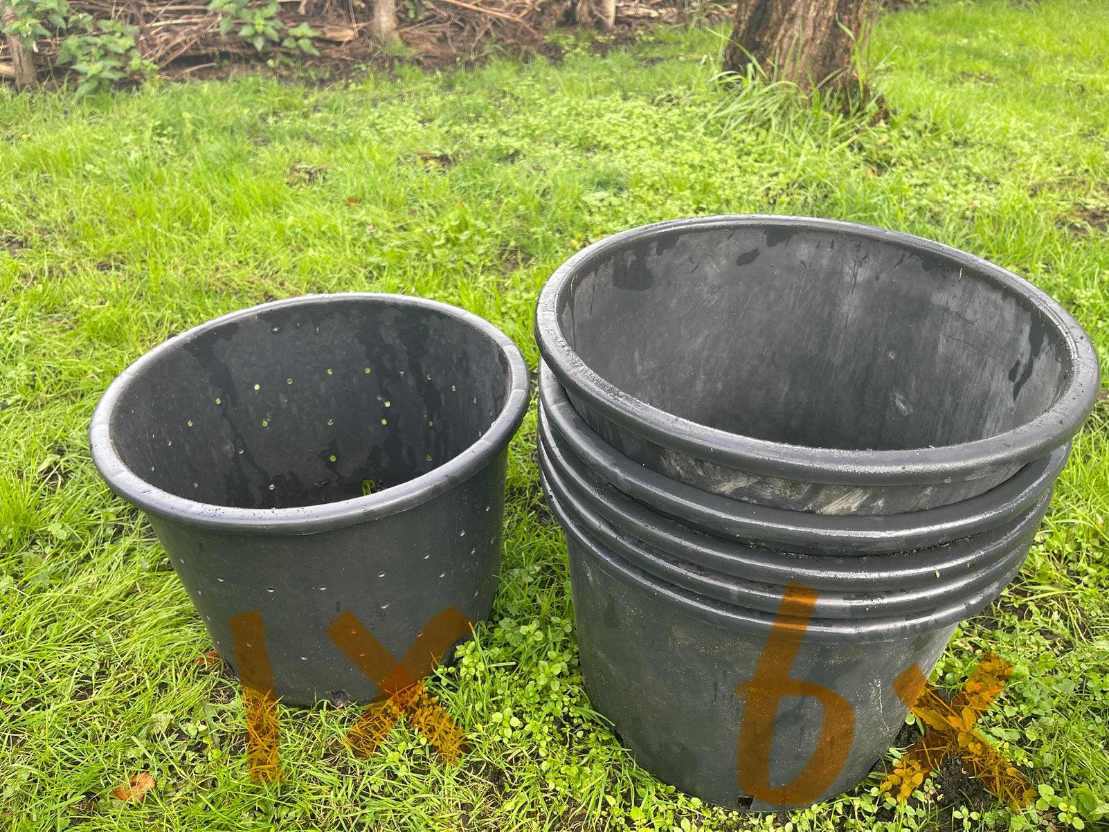 Plantenbakken kuipen 25, 35 en 40 liter, Ophalen, Kunststof, Minder dan 30 cm, Rond
