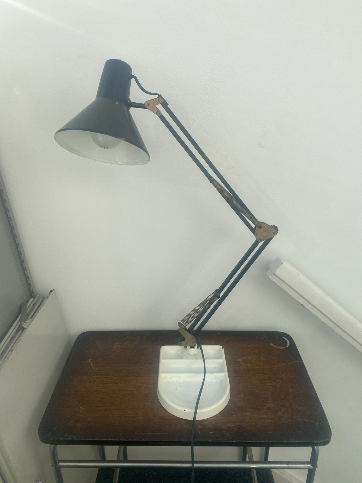 Vintage Architectenlamp, Huis en Inrichting, Bureaulamp, Gebruikt, Vintage, Keramiek