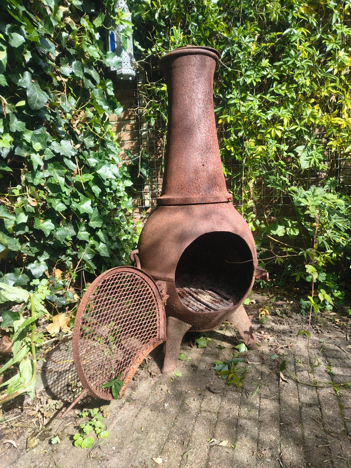 Gietijzeren potkachel, Tuin en Terras, Ophalen, Gebruikt