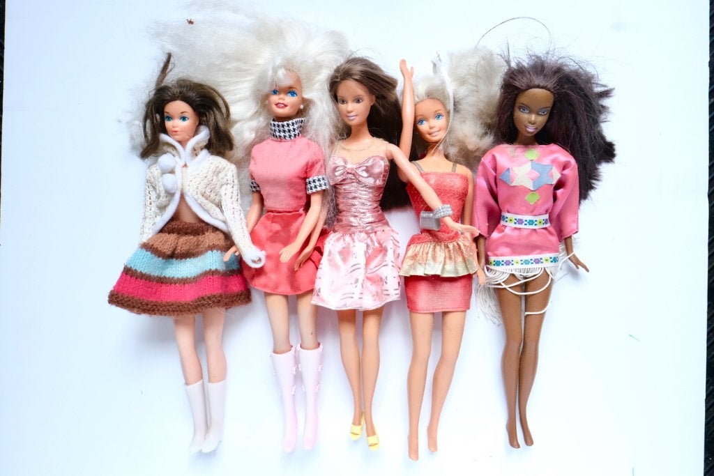Vijf Mattel Barbies in éen koop, Verzamelen, Poppen, Ophalen of Verzenden, Gebruikt, Fashion Doll