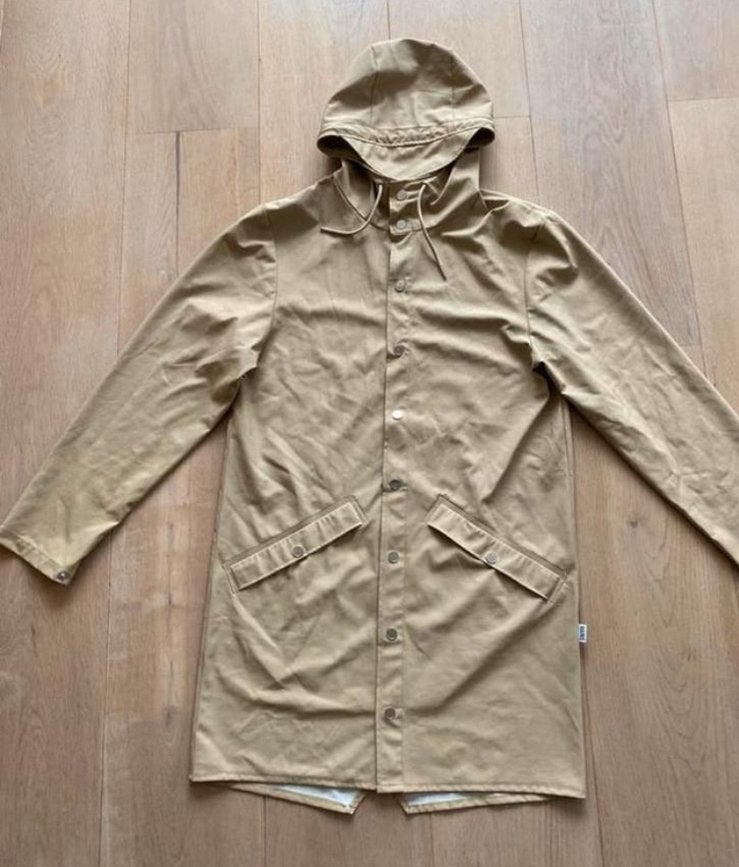 Rains regenjas xs s, Ophalen of Verzenden, Zo goed als nieuw, Maat 34 (XS) of kleiner, Beige