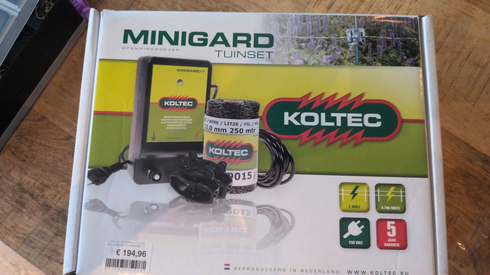 Koltec Minigard XP Schrikdraad Tuinset, Tuin en Terras, Tuinhekken en Hekwerk, Ophalen, Nieuw, Kunststof, Overige typen
