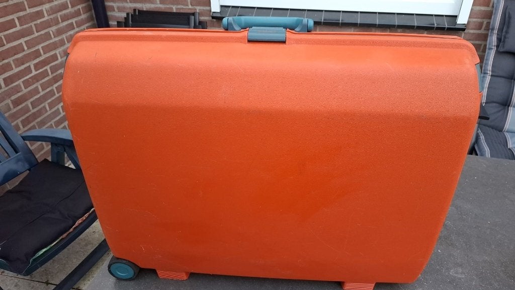 Samsonite reis koffer Hardcase Oranje 53x70x25 cm, Gebruikt, Hard kunststof, 45 tot 55 cm, Ophalen of Verzenden